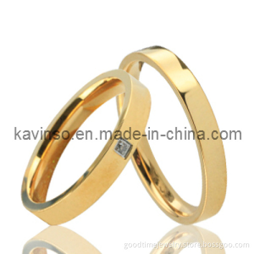 Fully Gold Plating Small Couple Ring (GSC-018)